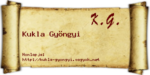 Kukla Gyöngyi névjegykártya