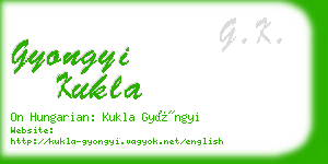 gyongyi kukla business card